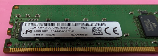 Micron 16GB 2Rx8 PC4-2666V-RE2-12 Server RAM Memory ECC Registered