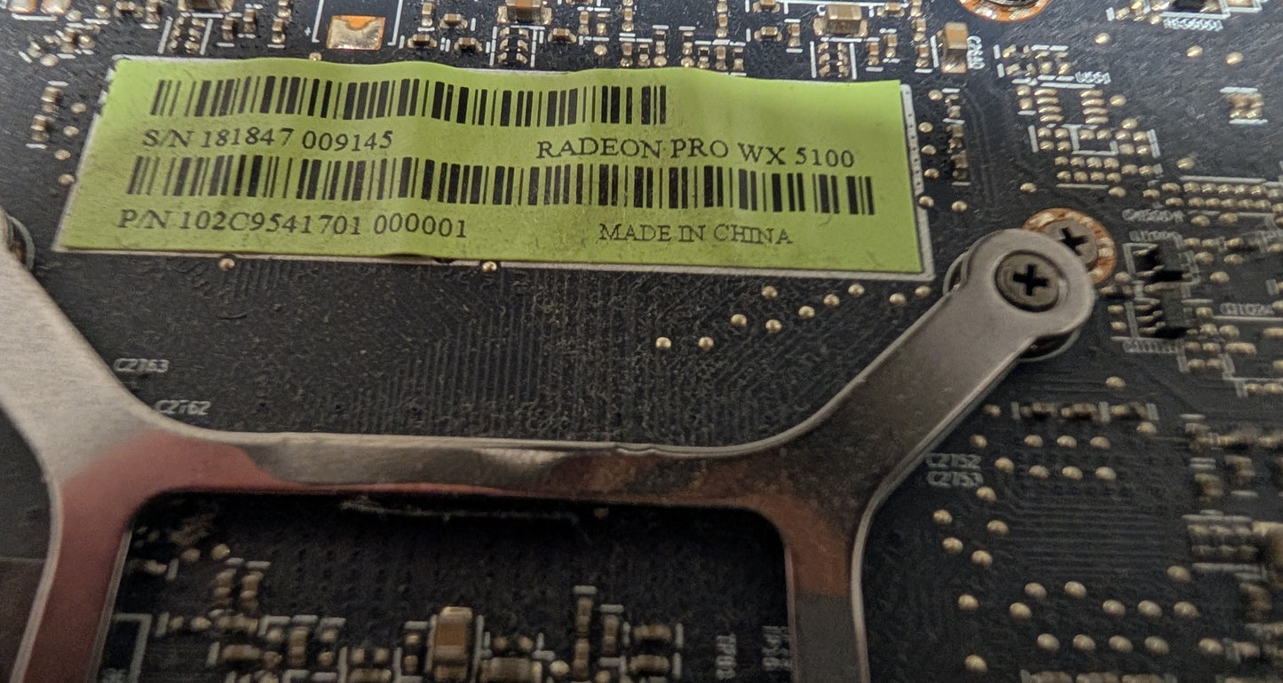 AMD Radeon Pro WX 5100 PCIe Video Graphics Card