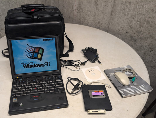 IBM ThinkPad 600X Pentium III Vintage Windows 98 Laptop