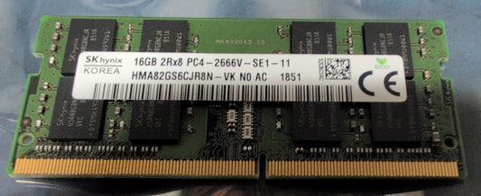 SK Hynix 16GB DIMM DDR4 PC4-2666V Laptop RAM Memory
