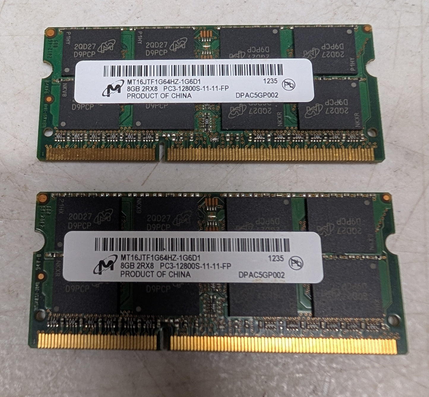 DDR3 Laptop Memory RAM 2x 8GB 16GB Total DIMMs