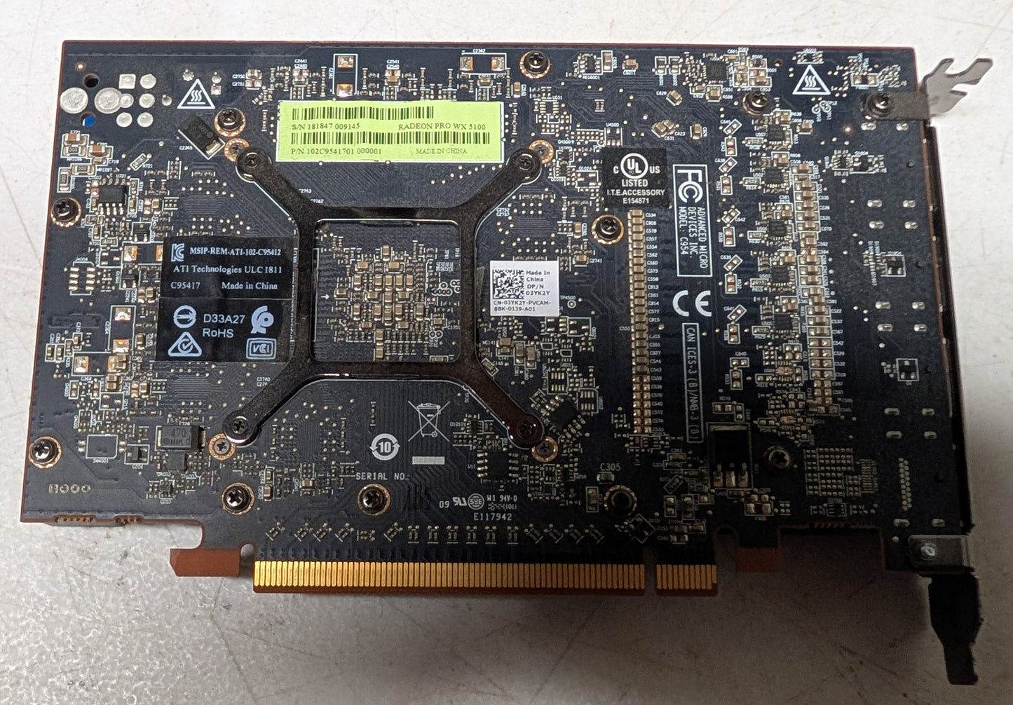 AMD Radeon Pro WX 5100 PCIe Video Graphics Card