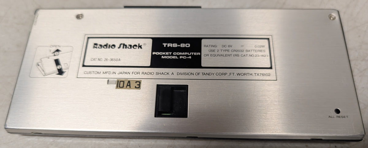 Radio Shack TRS-80 Pocket Computer Model PC-4 Vintage