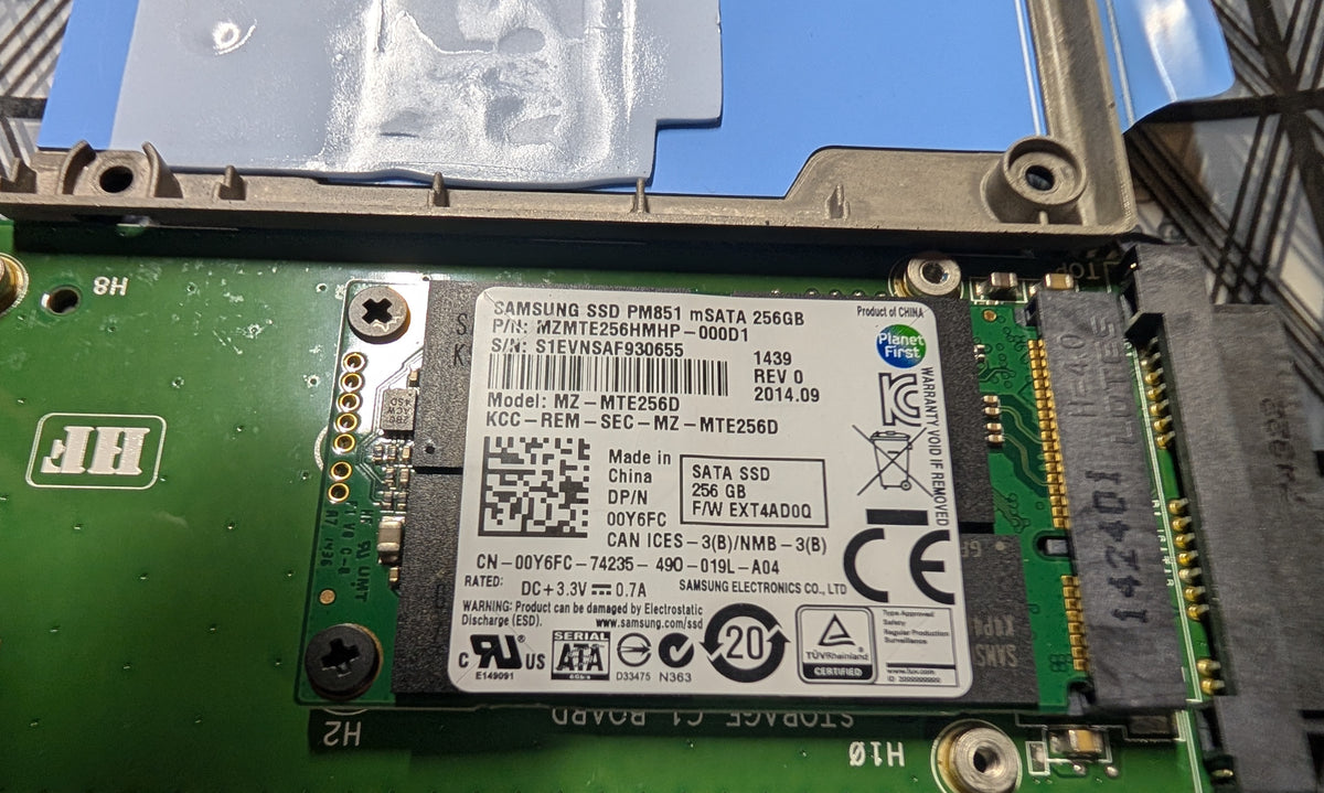 Dell Latitude 12 Rugged 7204 mSATA Hard Drive Caddy 9141W w/ 256GB SSD
